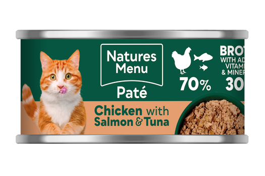 Chicken with Salmon and Tuna Can